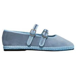 Viani Milano Zoe Sky Blue Double Mary Jane flats 38